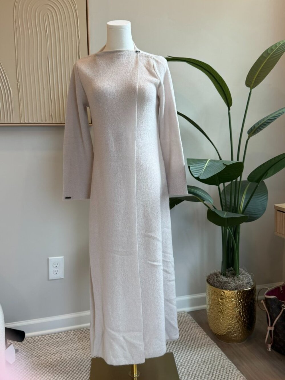 Carina Hildebrandt The Signature Knit w/Slit Coat Baby Alpaca wool 8/10 Coconut